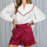 Ruffle Detail Blouse - Chatsworth Boutique