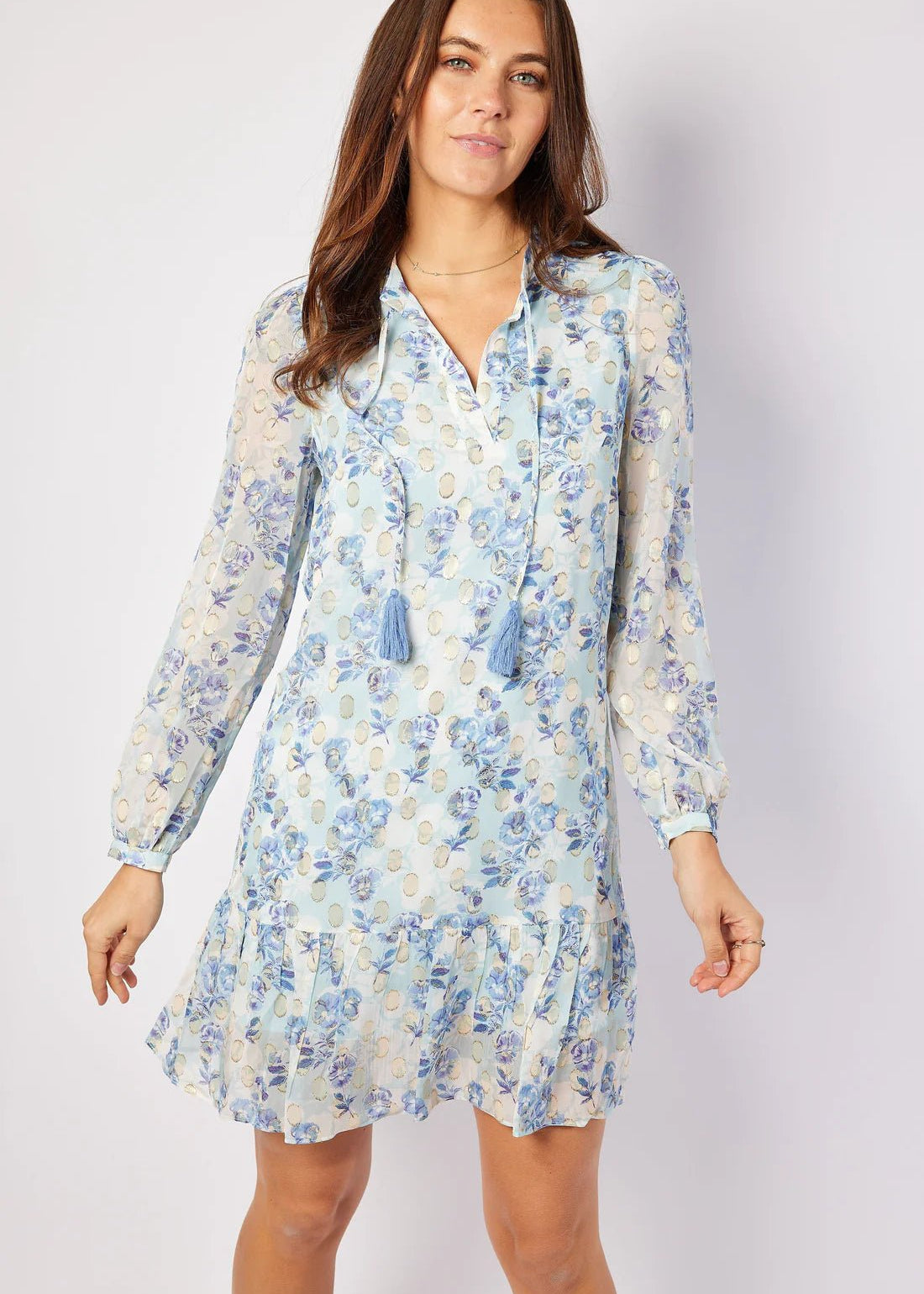 Ruffle Hem Dress w/ Tassels - Chatsworth Boutique