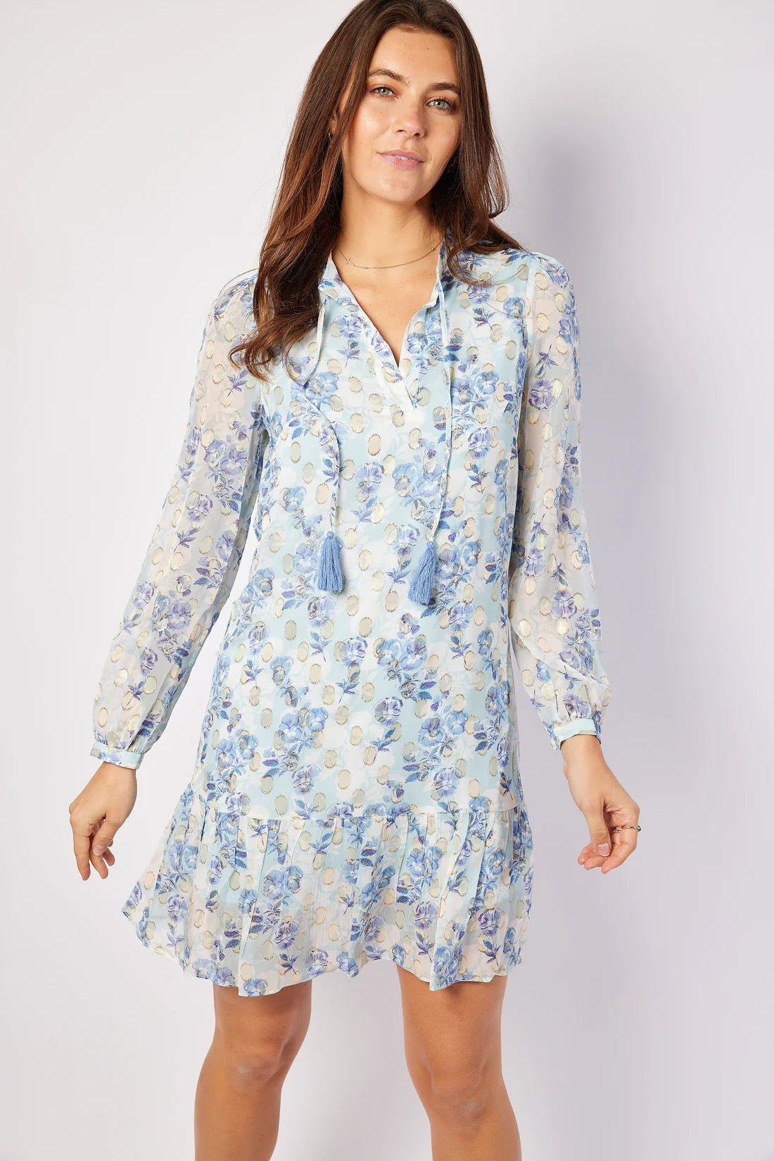 Ruffle Hem Dress w/ Tassels - Chatsworth Boutique