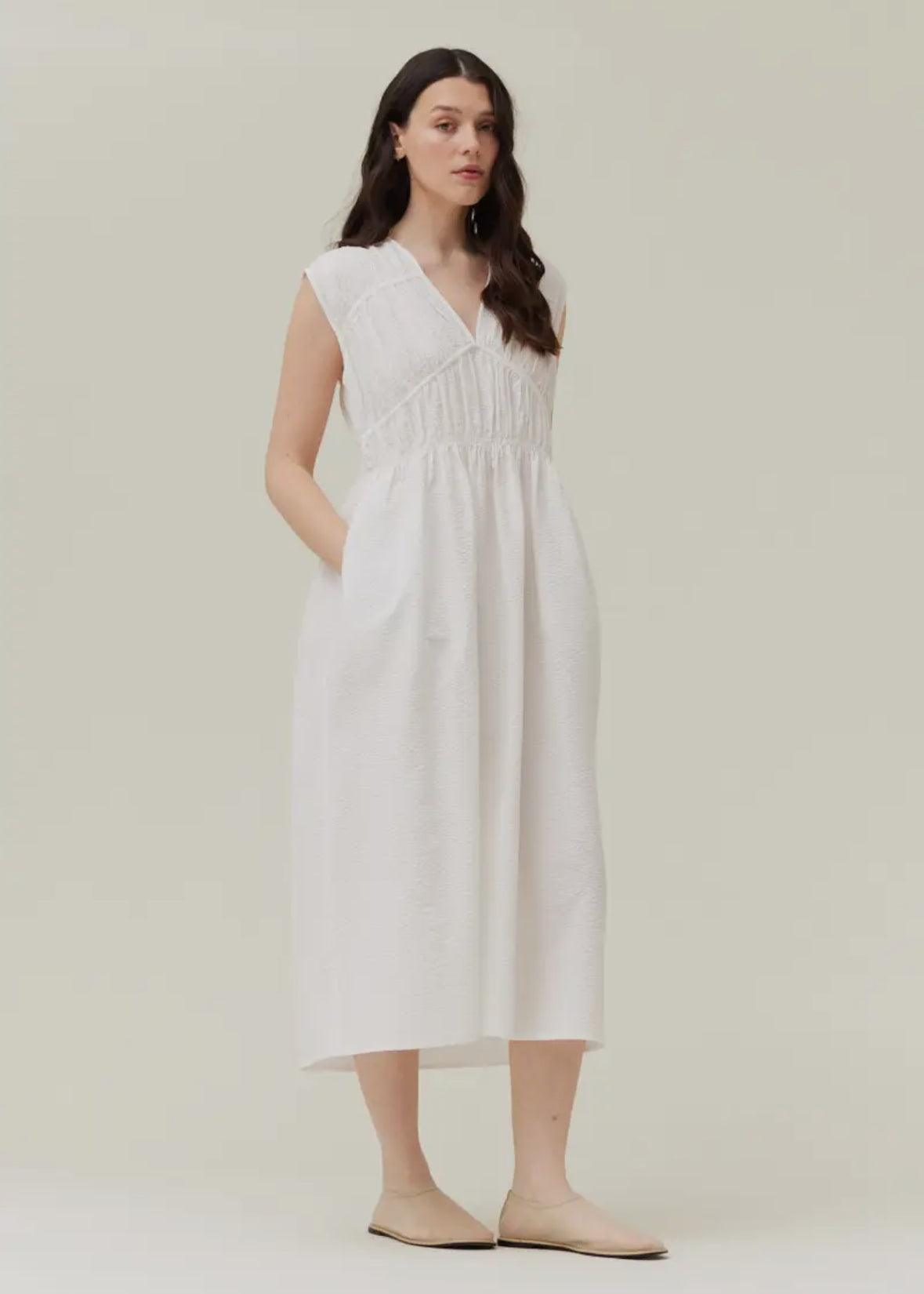 Seersucker Midi Dress - Chatsworth Boutique