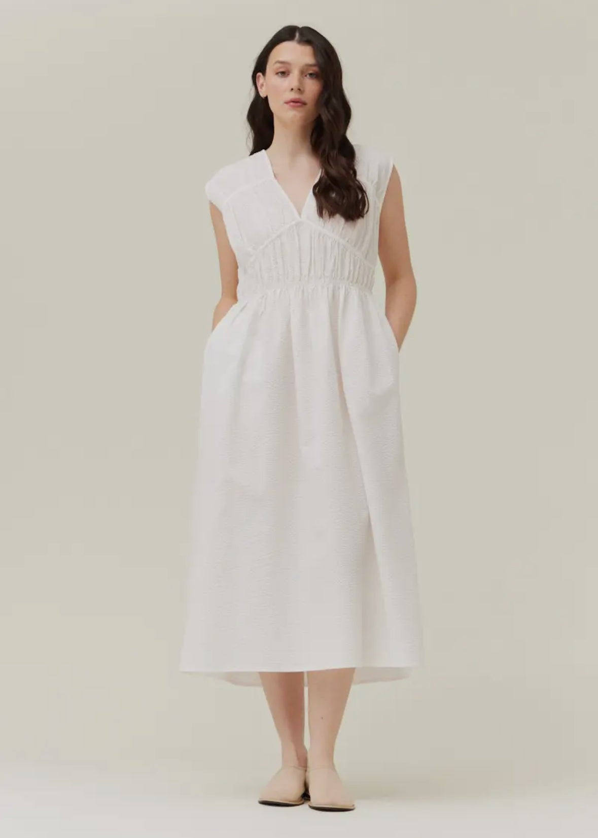 Seersucker Midi Dress - Chatsworth Boutique