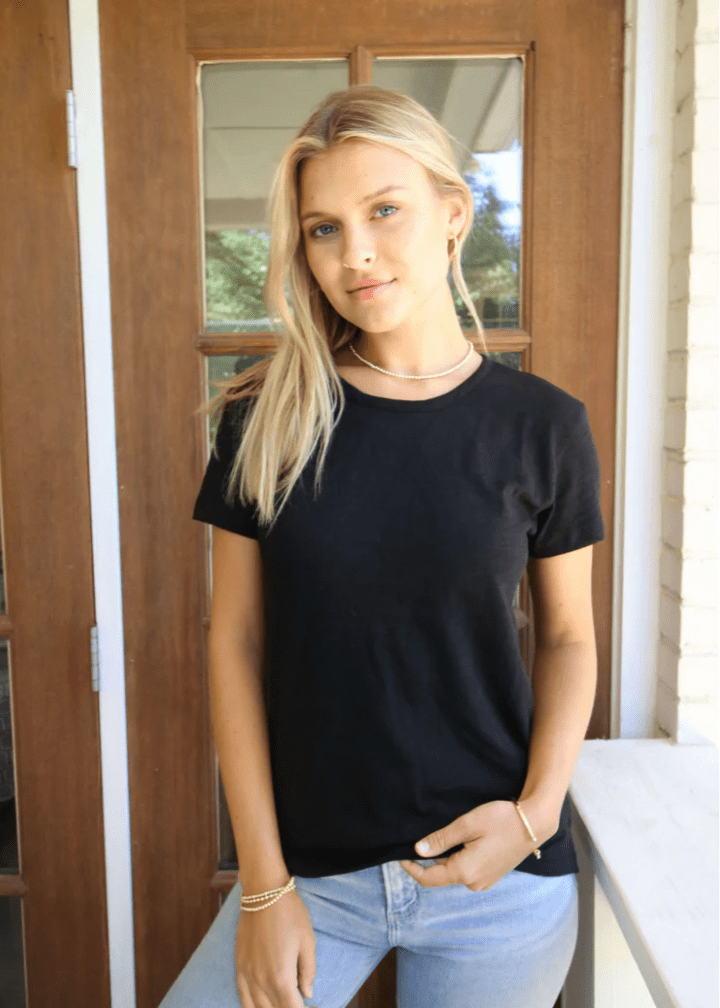 Short Sleeve Jeans Tee - Chatsworth Boutique