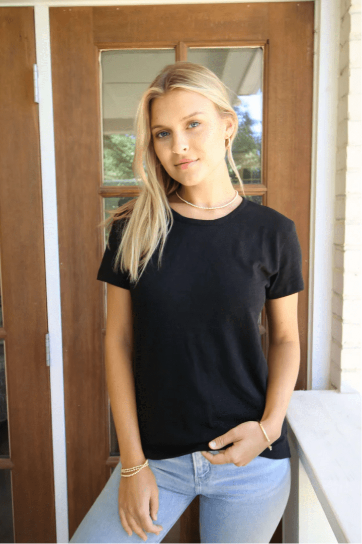 Short Sleeve Jeans Tee - Chatsworth Boutique