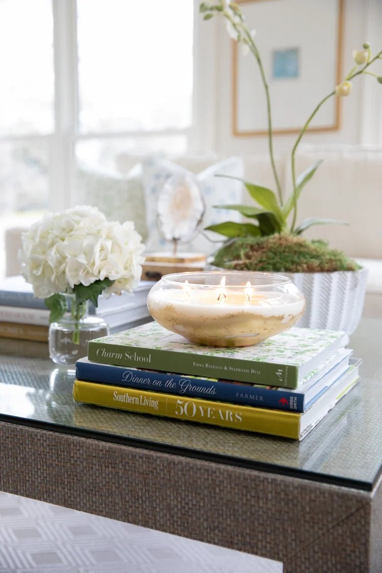 Six - Wick Gold Leaf Candle - Chatsworth Boutique