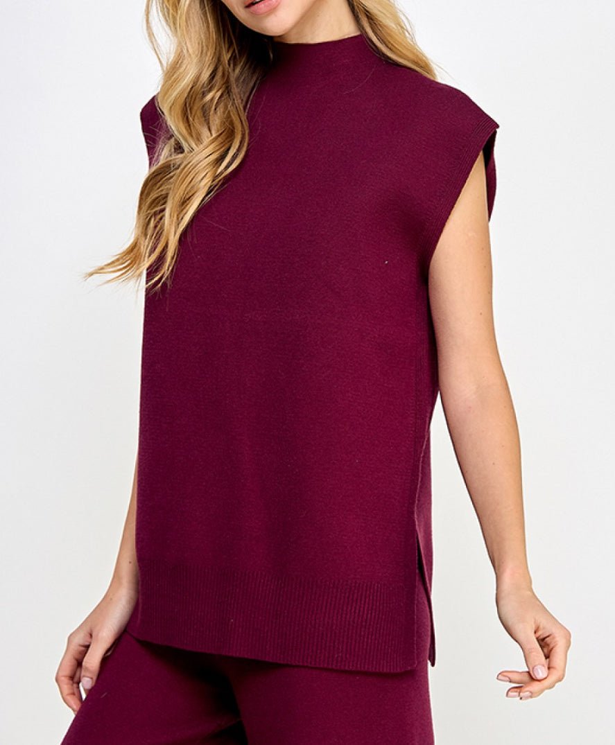 Solid Sweater Top - Chatsworth Boutique