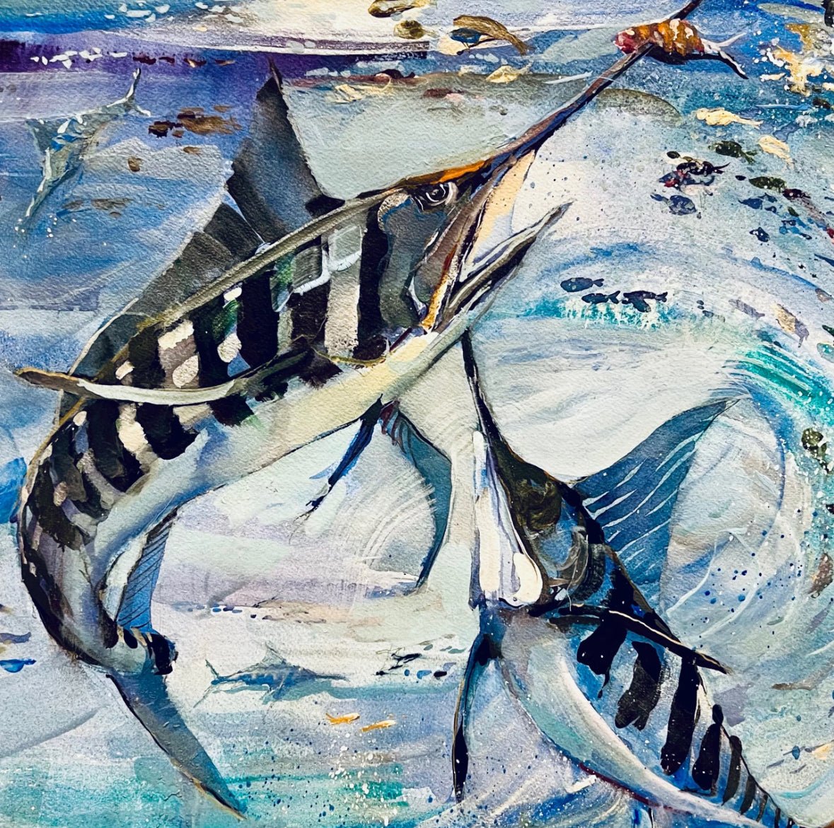 Spear Fishing Striped Marlin - Chatsworth Boutique