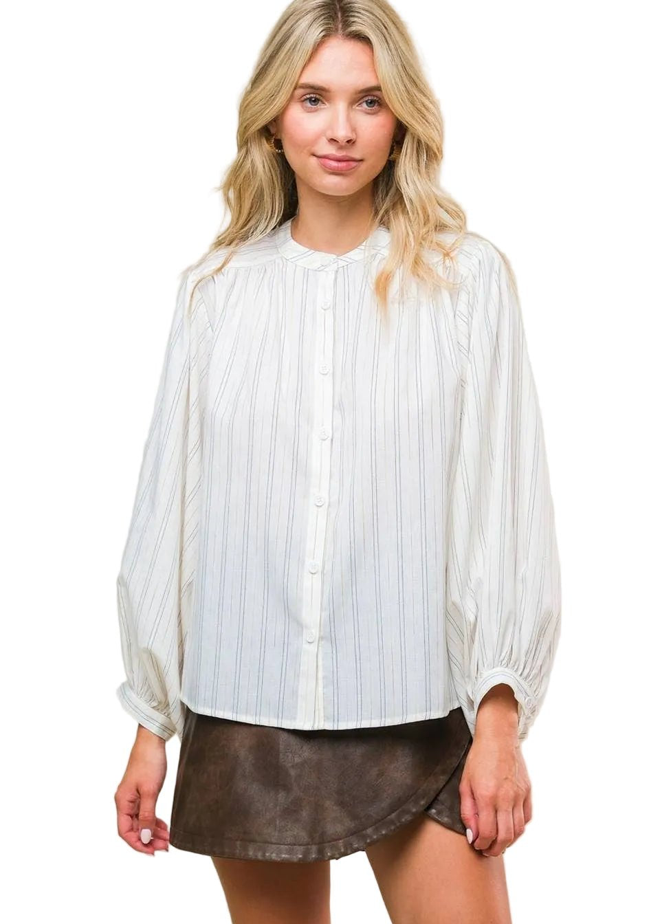 Stripe Classic Button Up - Chatsworth Boutique