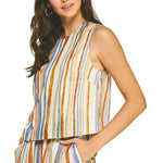 Stripe Set Blouse - Chatsworth Boutique