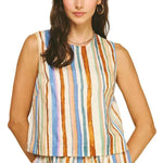 Stripe Set Blouse - Chatsworth Boutique