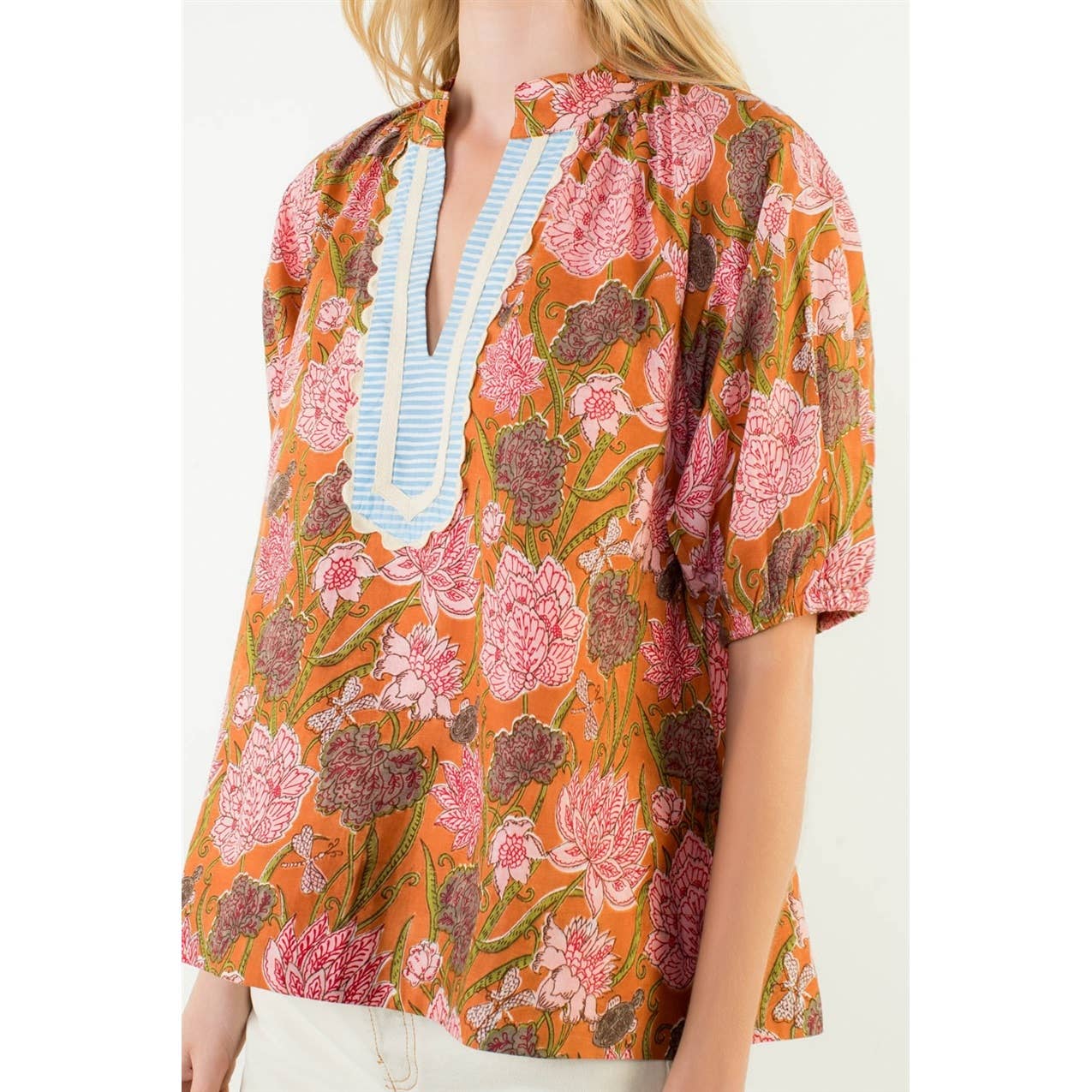 Summer Floral Blouse - Chatsworth Boutique