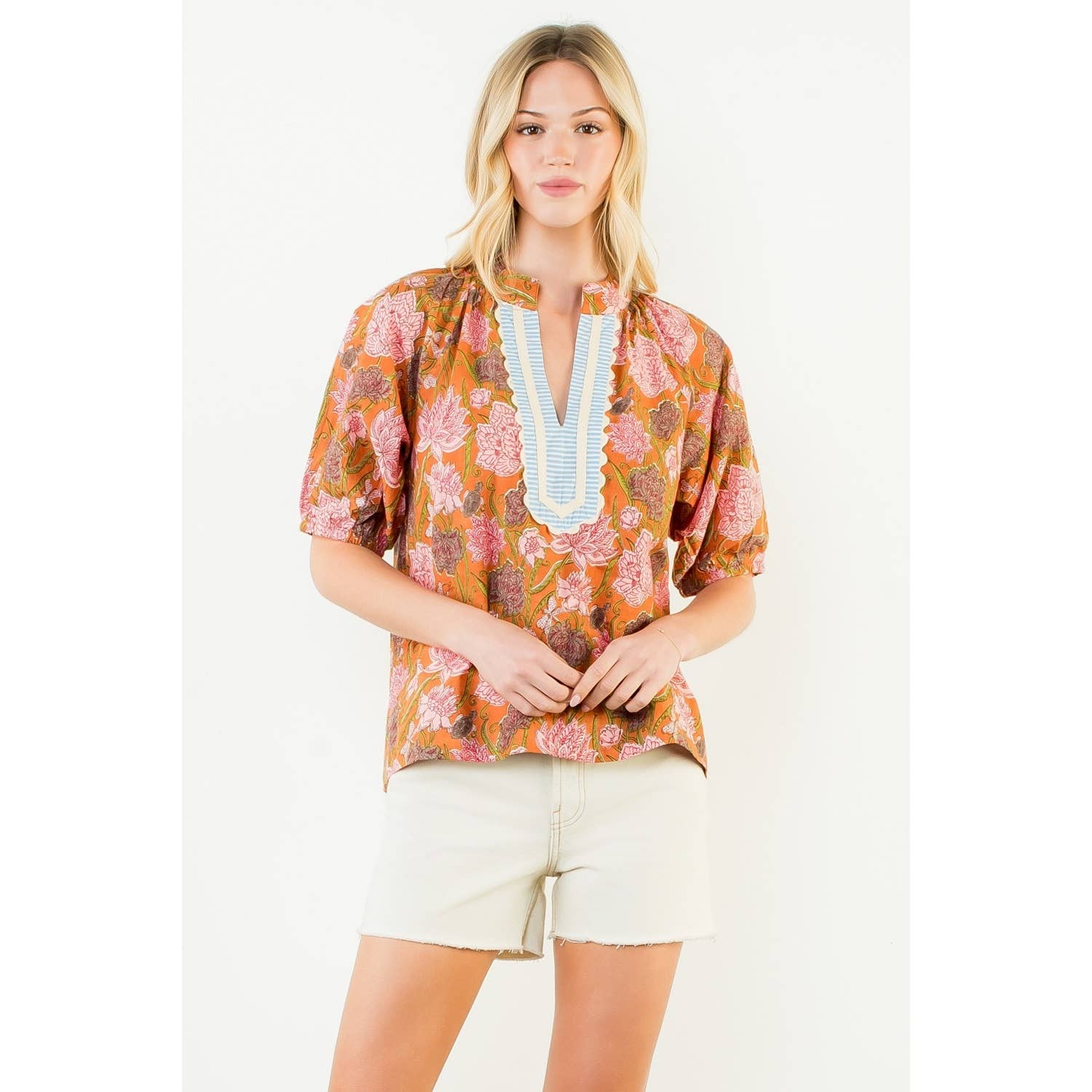 Summer Floral Blouse - Chatsworth Boutique