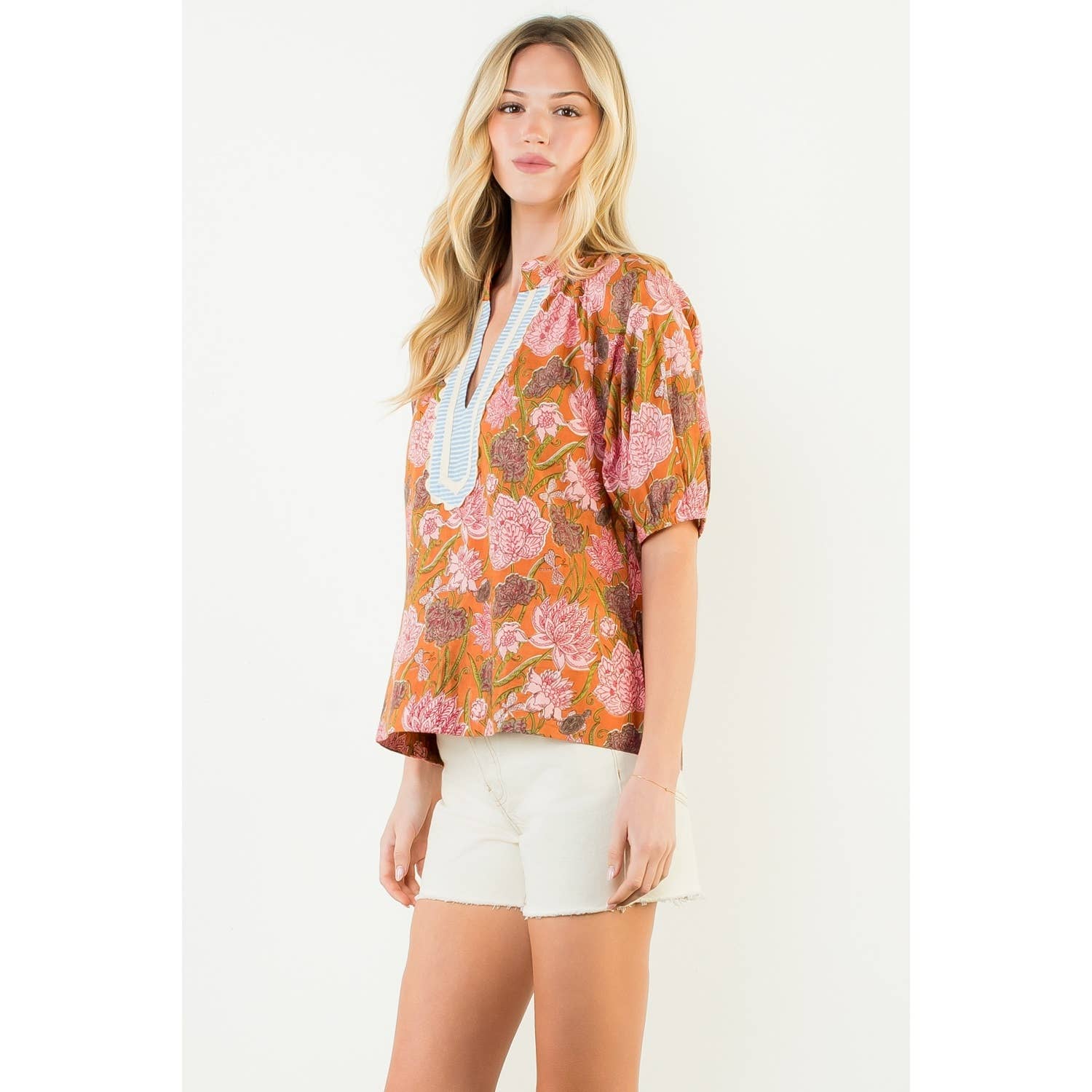Summer Floral Blouse - Chatsworth Boutique