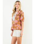 Summer Floral Blouse - Chatsworth Boutique