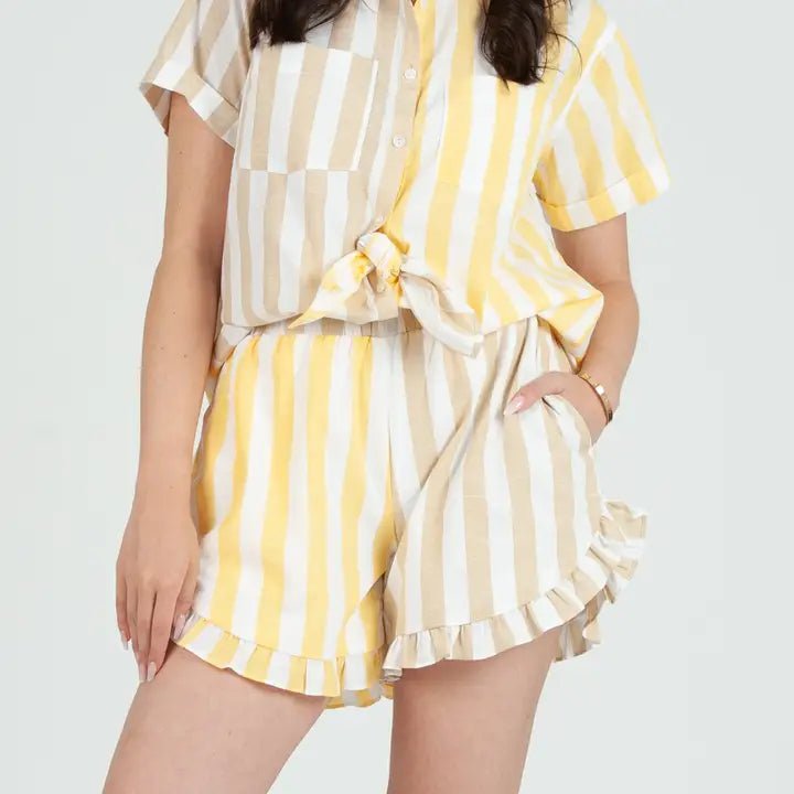 Sunshine Stripe Shorts - Chatsworth Boutique