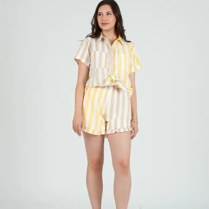 Sunshine Stripe Shorts - Chatsworth Boutique