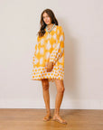 Gold Palm Geo with Gold Dot Lilly Dress