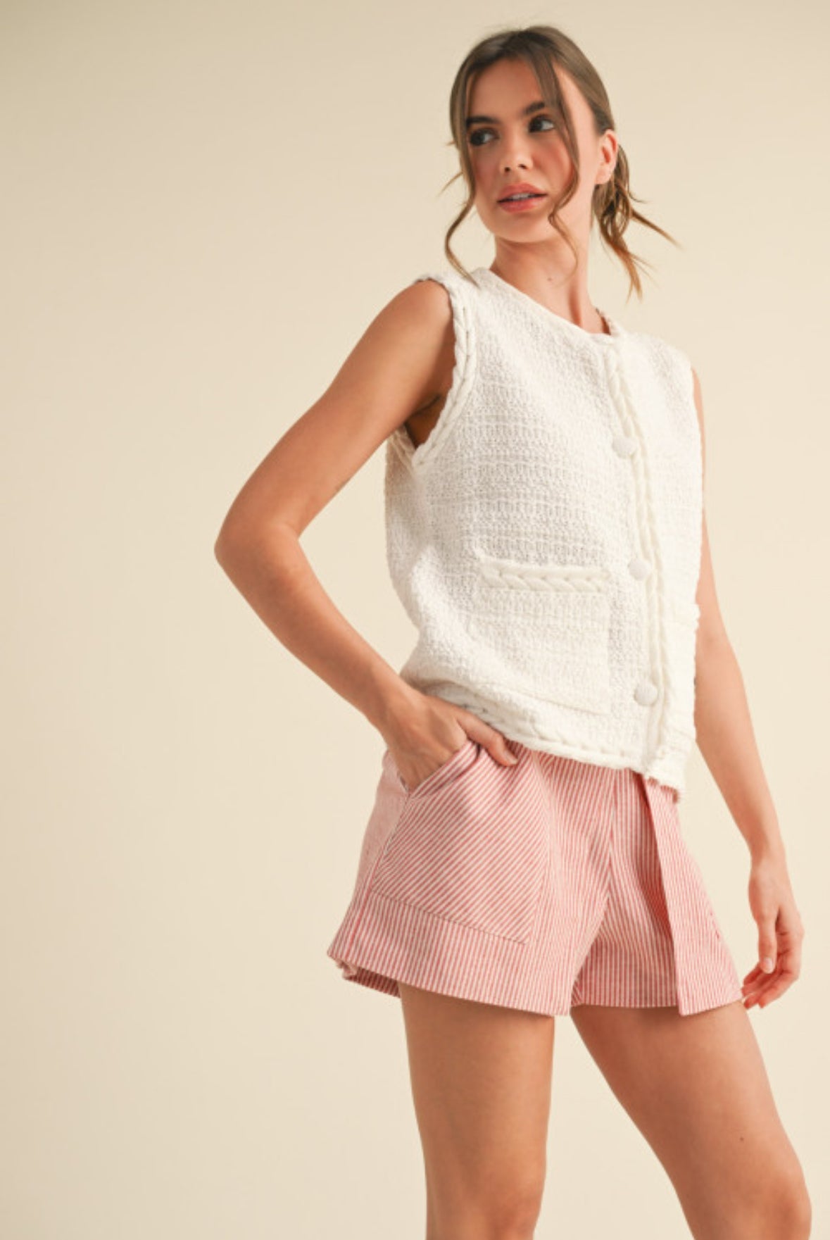 Susan Stripe Shorts - Chatsworth Boutique