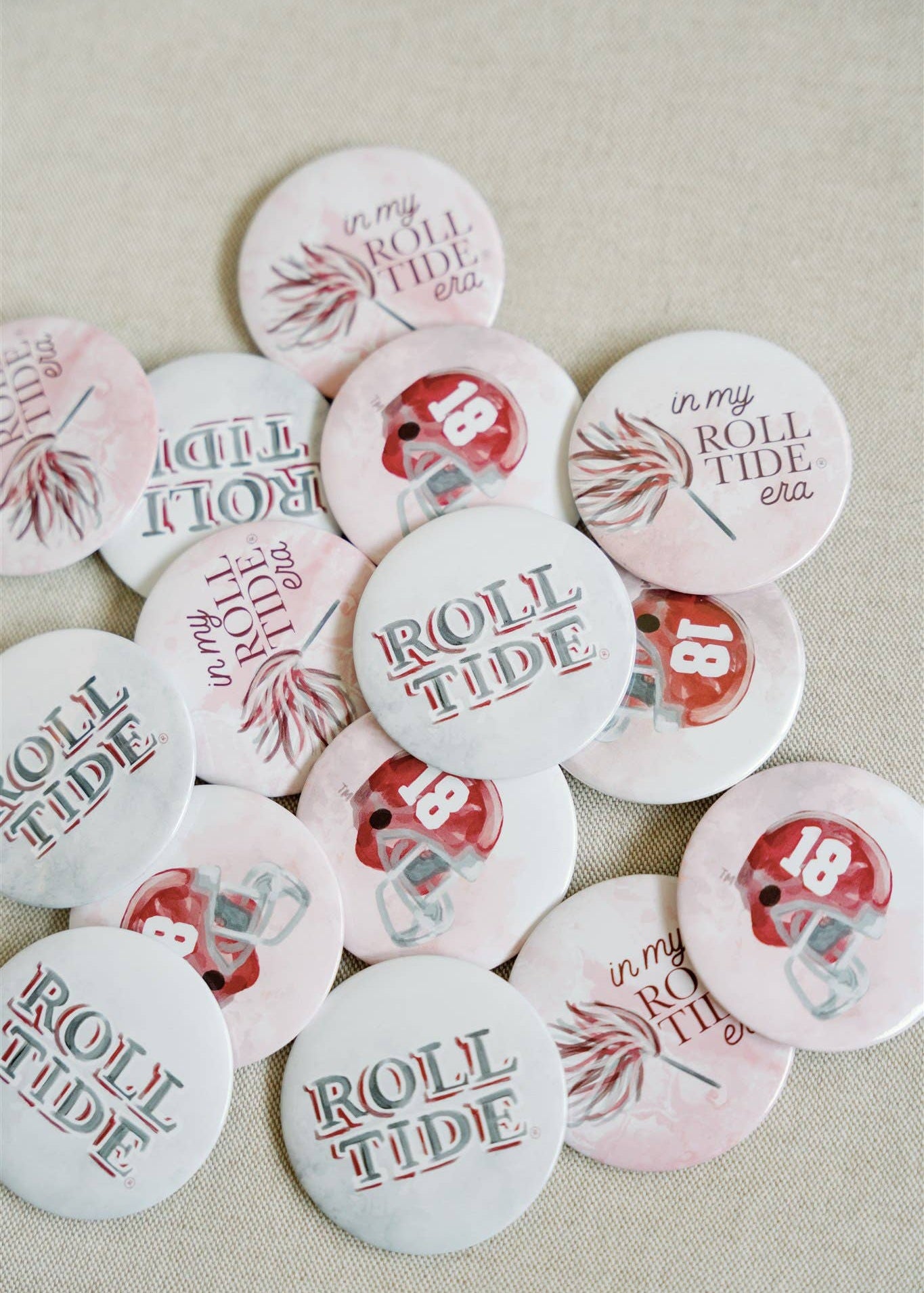 The University of Alabama "Roll Tide" Game Day Button - Chatsworth Boutique