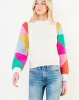 Colorblock Sleeve Sweater