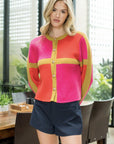 Pink Holiday Cardigan