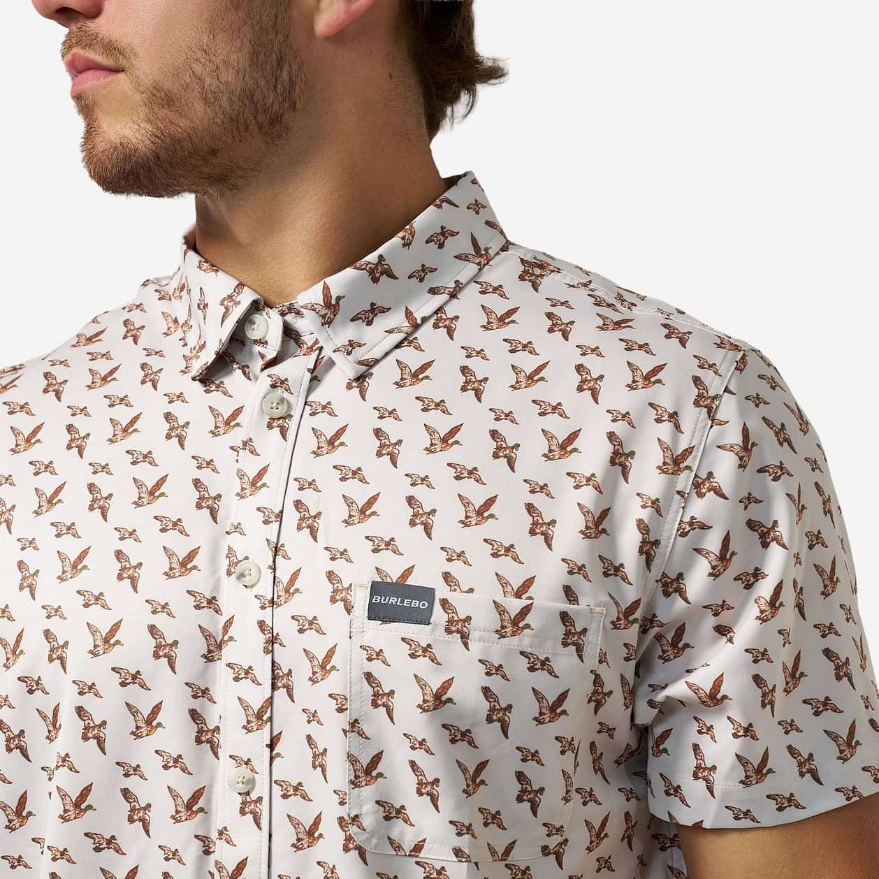 Perf. Button Down Mallards Flying In - Chatsworth Boutique