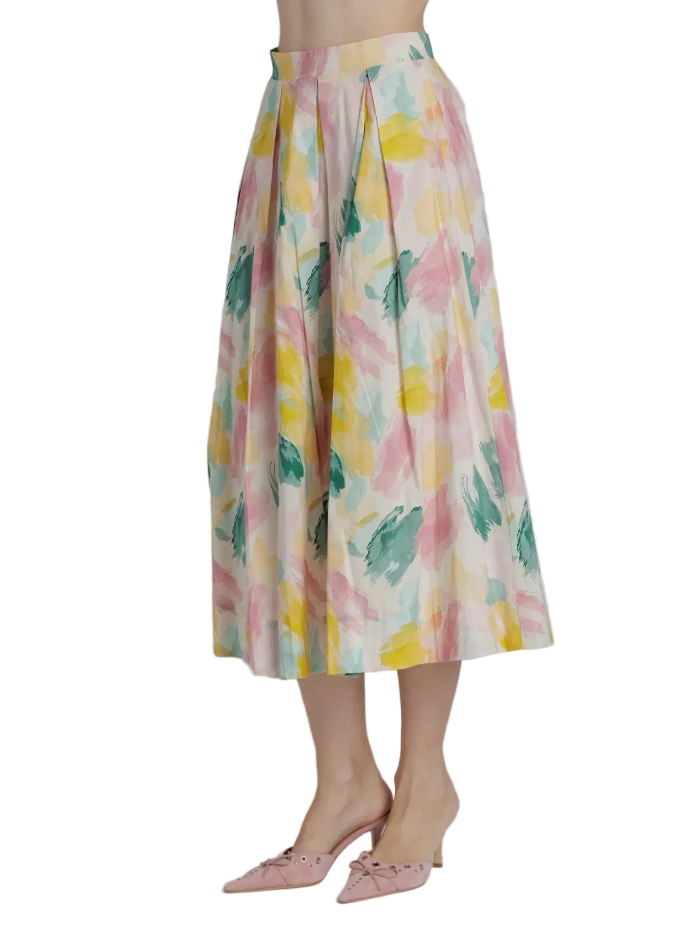 Watercolor Pleated Skirt - Chatsworth Boutique