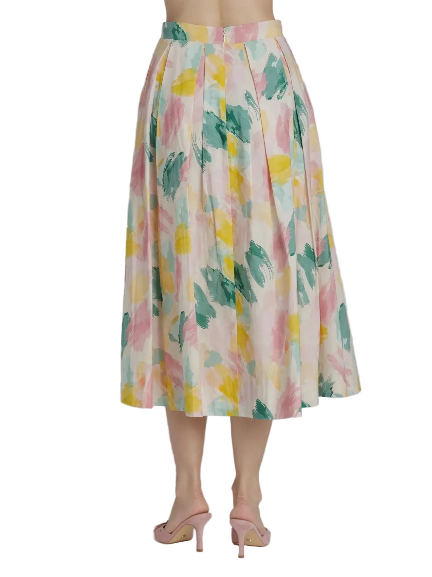 Watercolor Pleated Skirt - Chatsworth Boutique