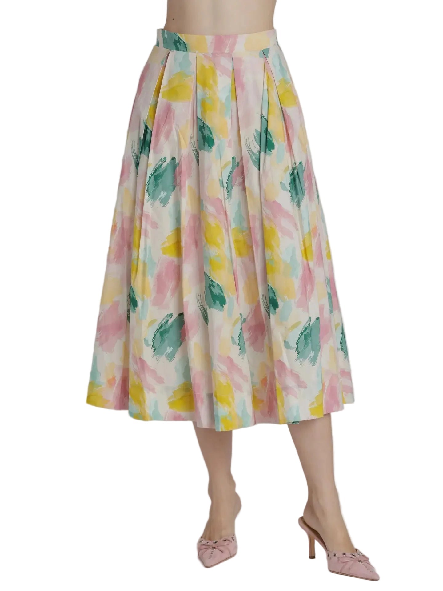 Watercolor Pleated Skirt - Chatsworth Boutique
