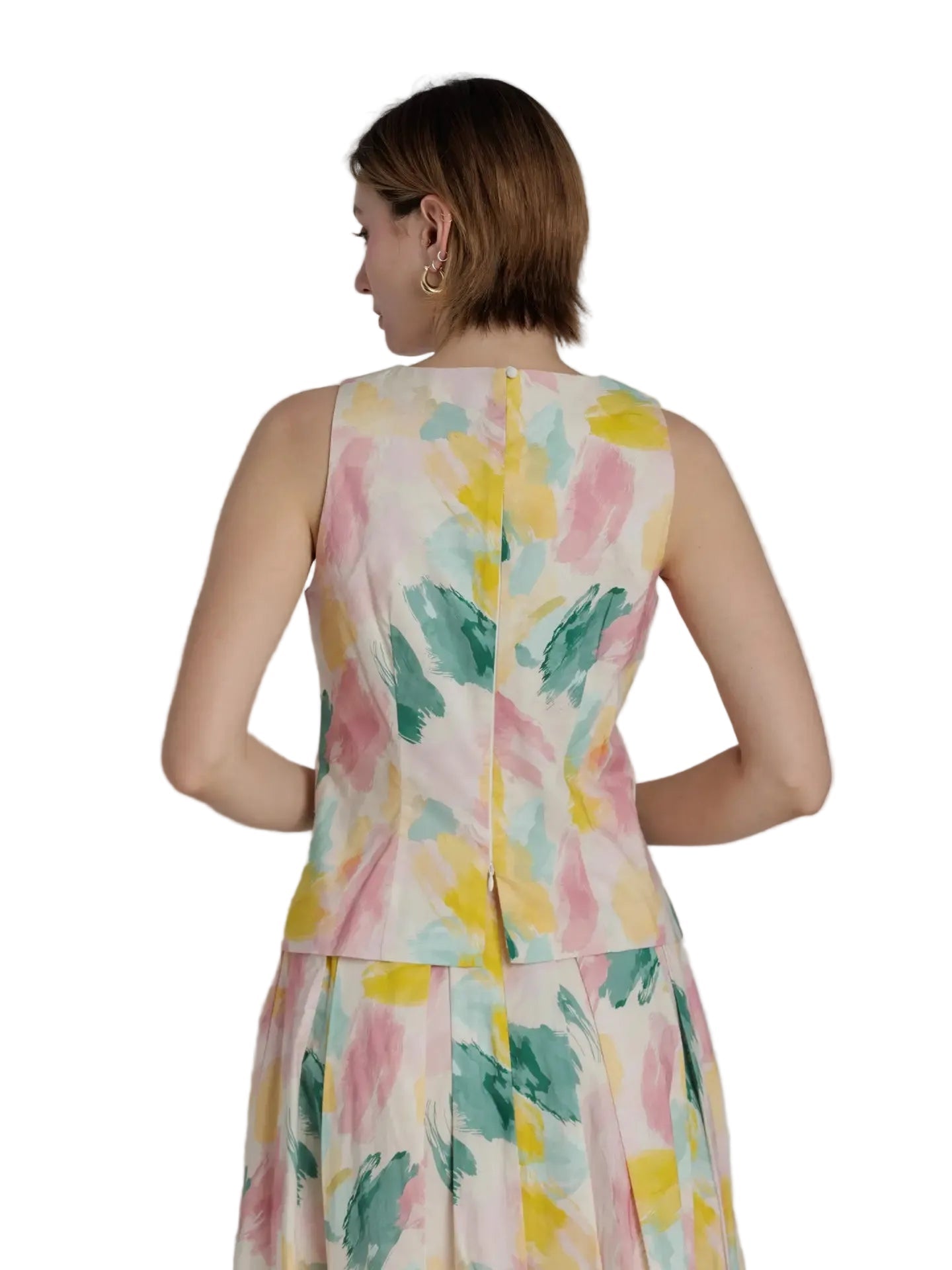Watercolor Sleeveless Top - Chatsworth Boutique