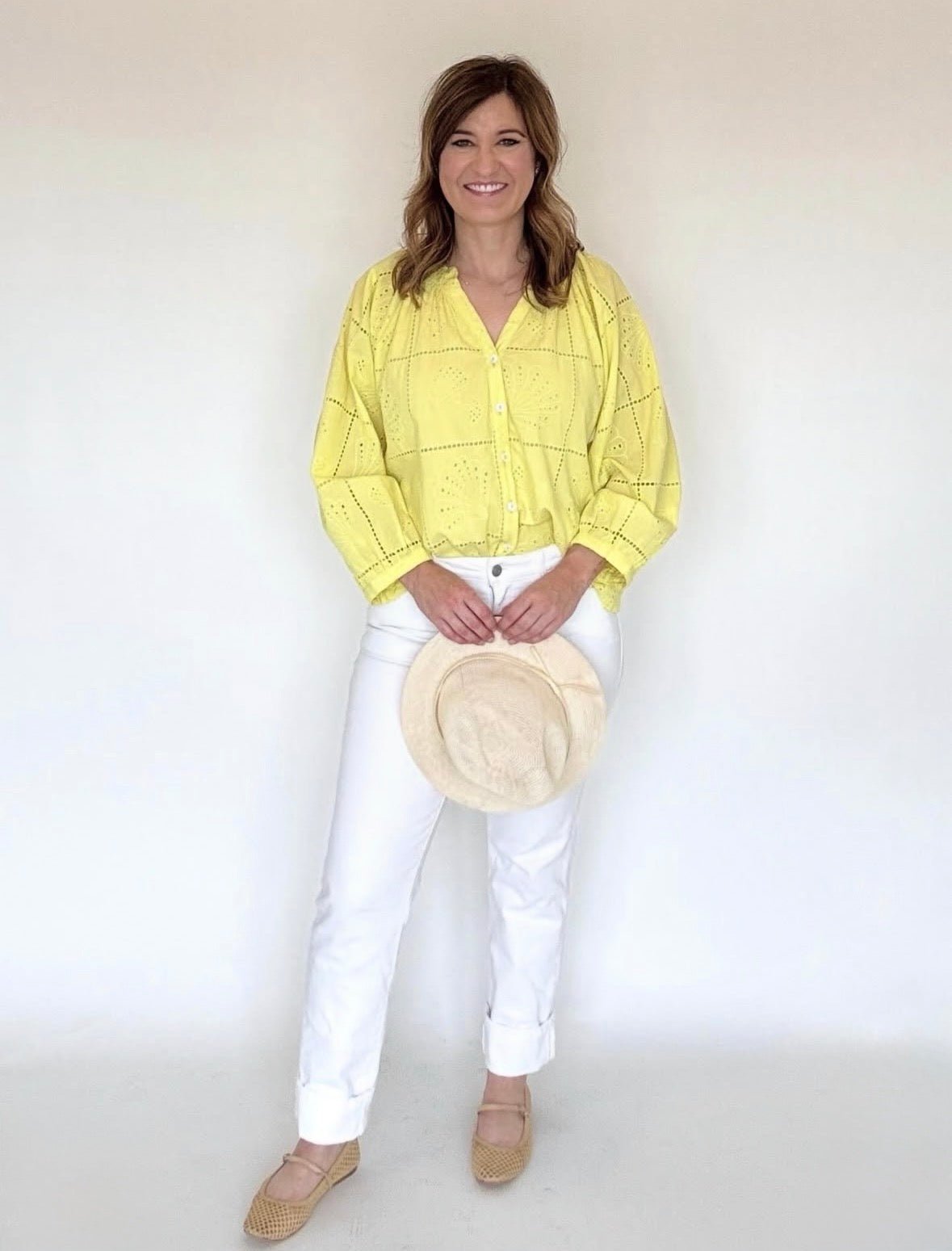White Crop Slim Straight - Chatsworth Boutique