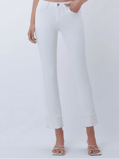 White Crop Slim Straight - Chatsworth Boutique