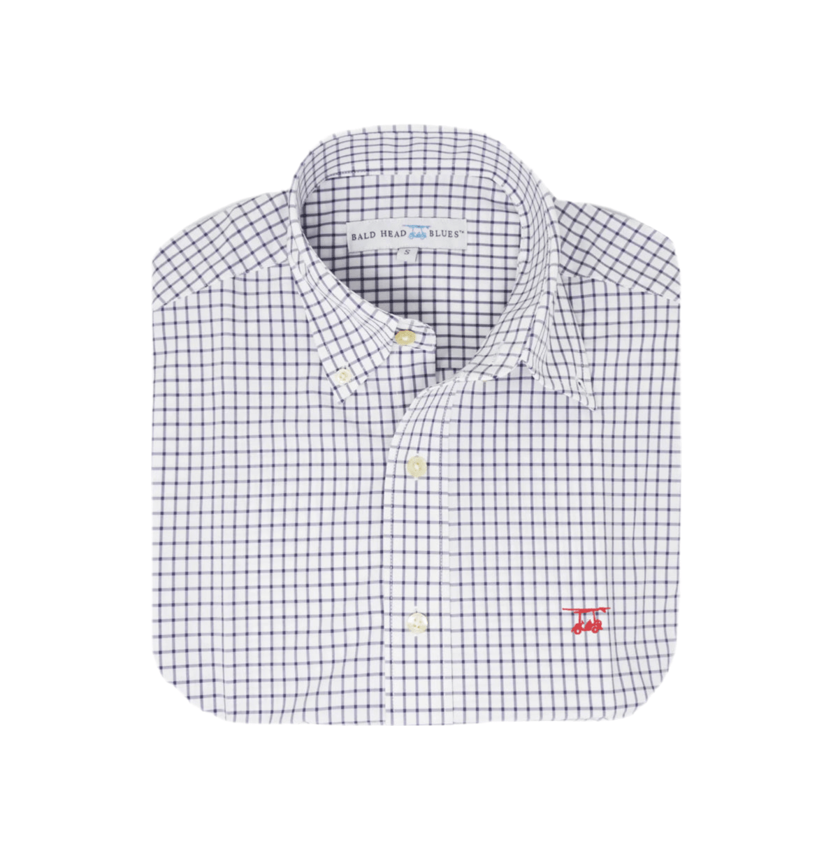 White/Medieval Check Button Down - Chatsworth Boutique