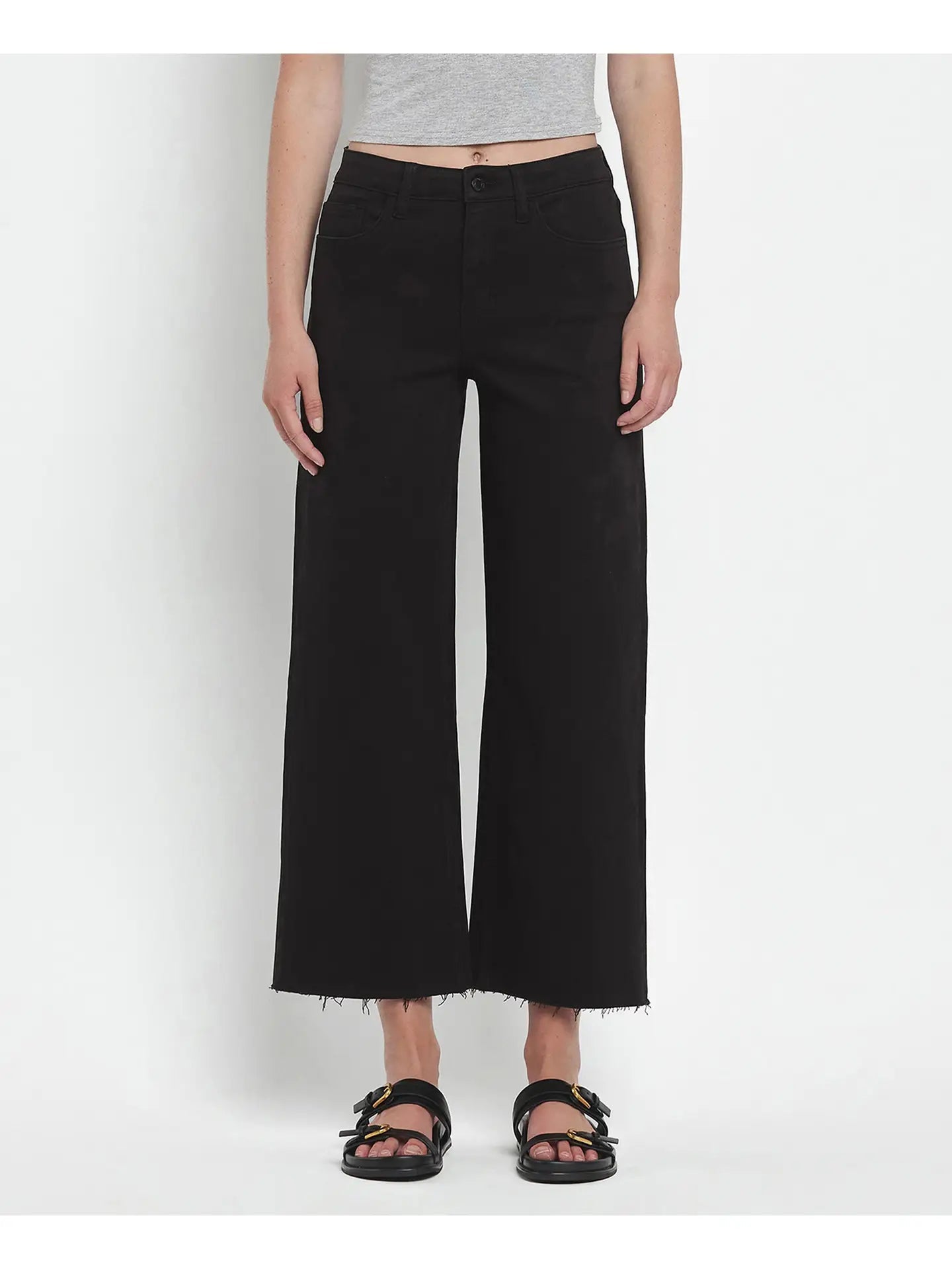 Wide Leg Crop Black - Chatsworth Boutique