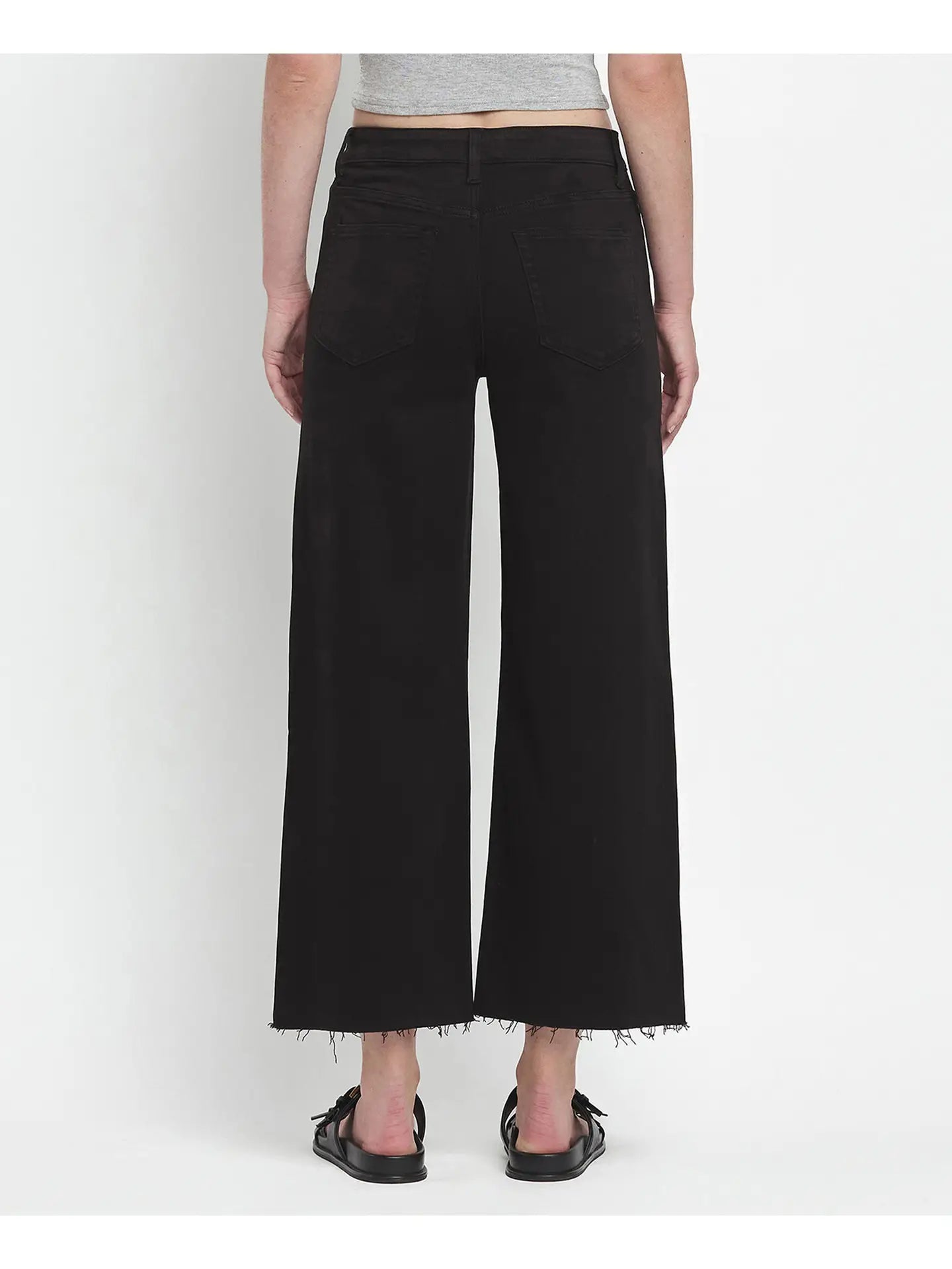 Wide Leg Crop Black - Chatsworth Boutique