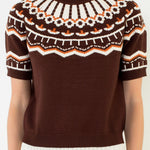 Chocolate Pattern SS Sweater - THML