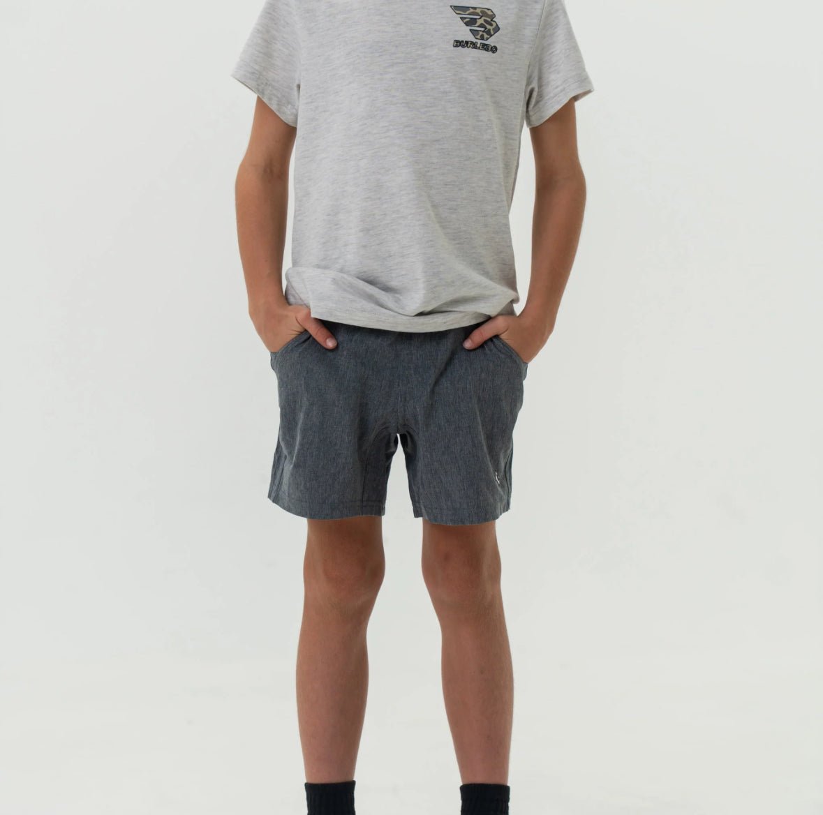Youth Athletic Short Grey - Chatsworth Boutique