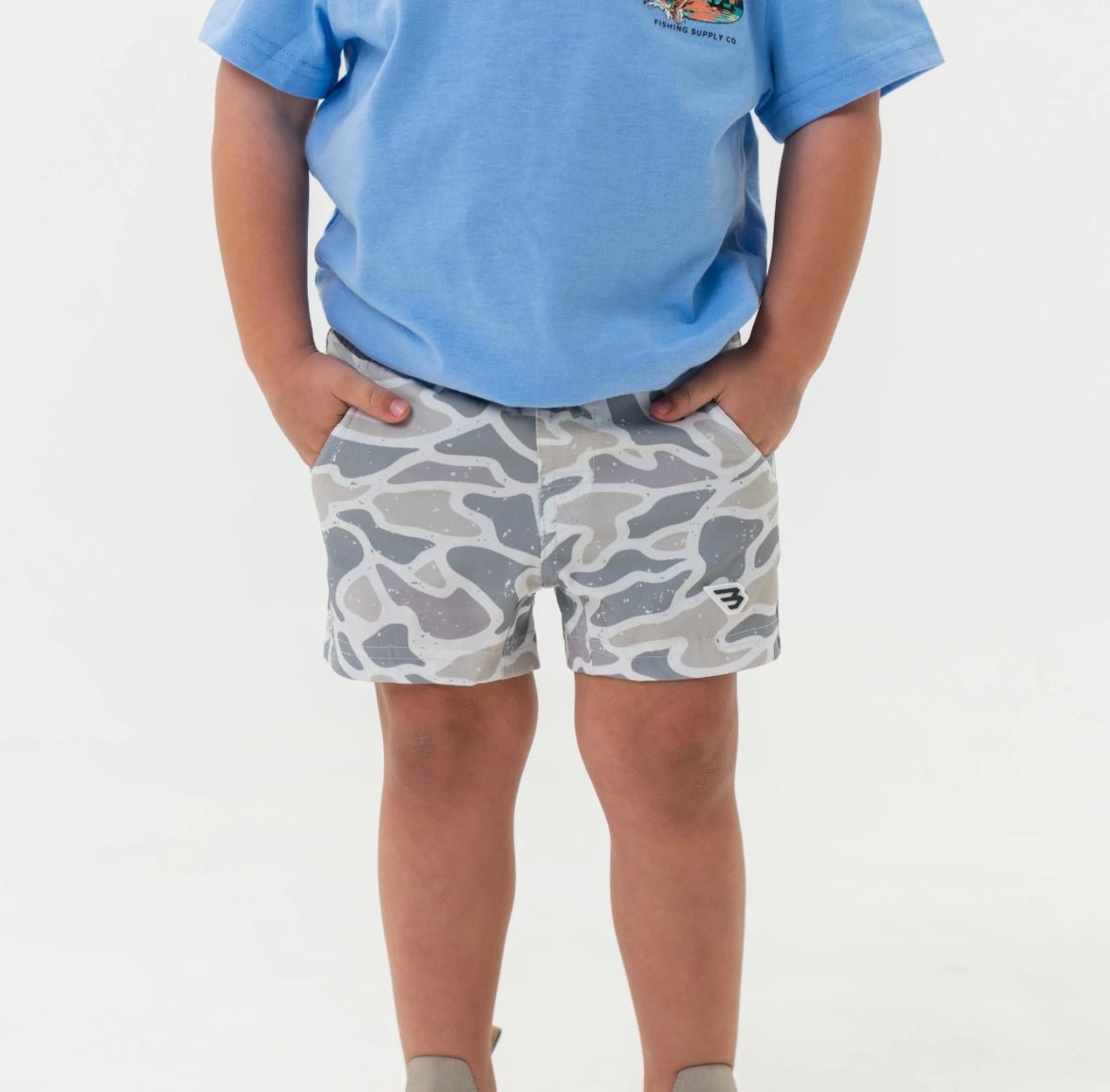 Youth Athletic Short White Camo - Chatsworth Boutique