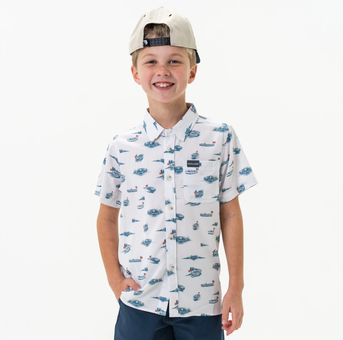 Youth Perf. Button Down Lake Weekend - Chatsworth Boutique