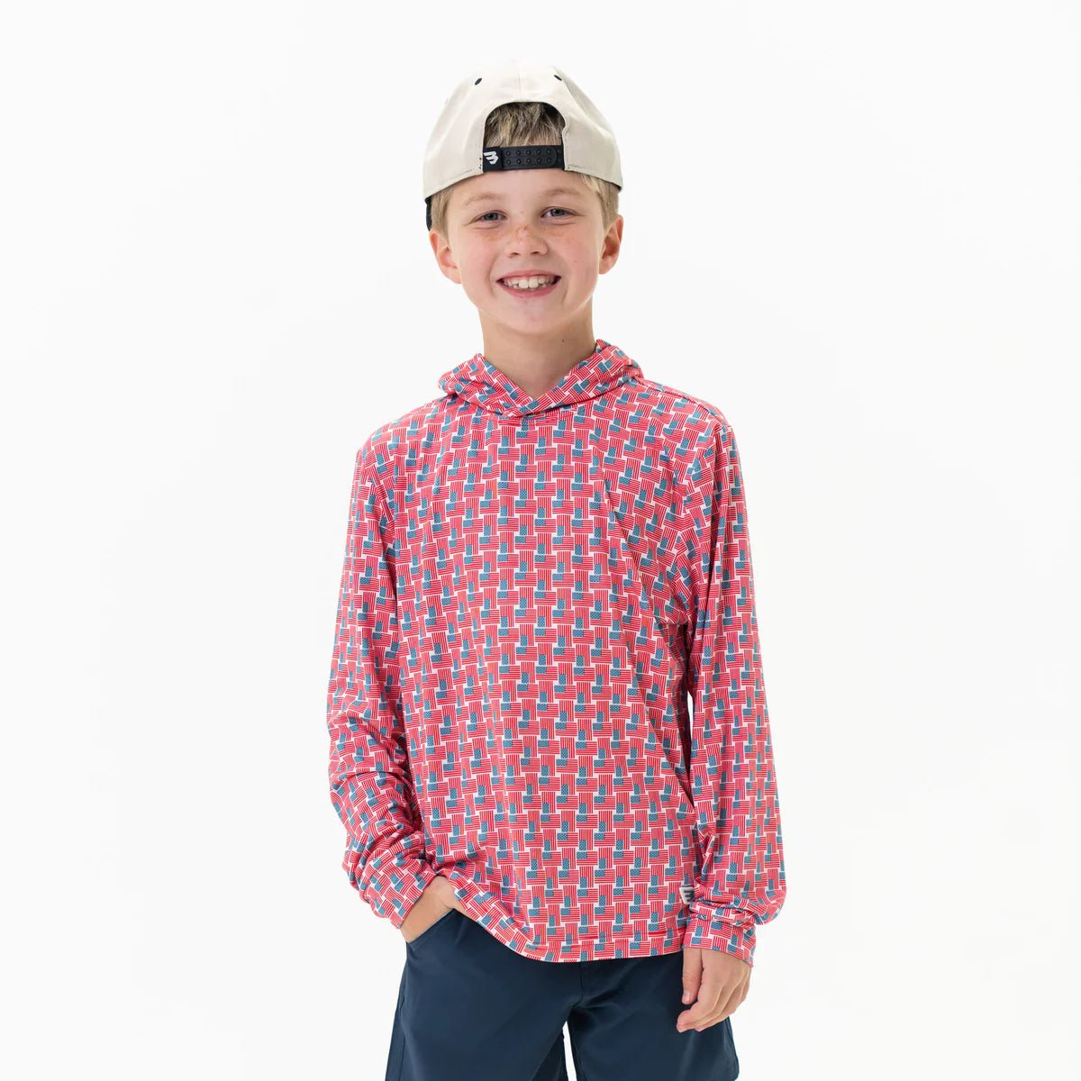 Youth Perf. Hoodie Amer. Flag - Chatsworth Boutique