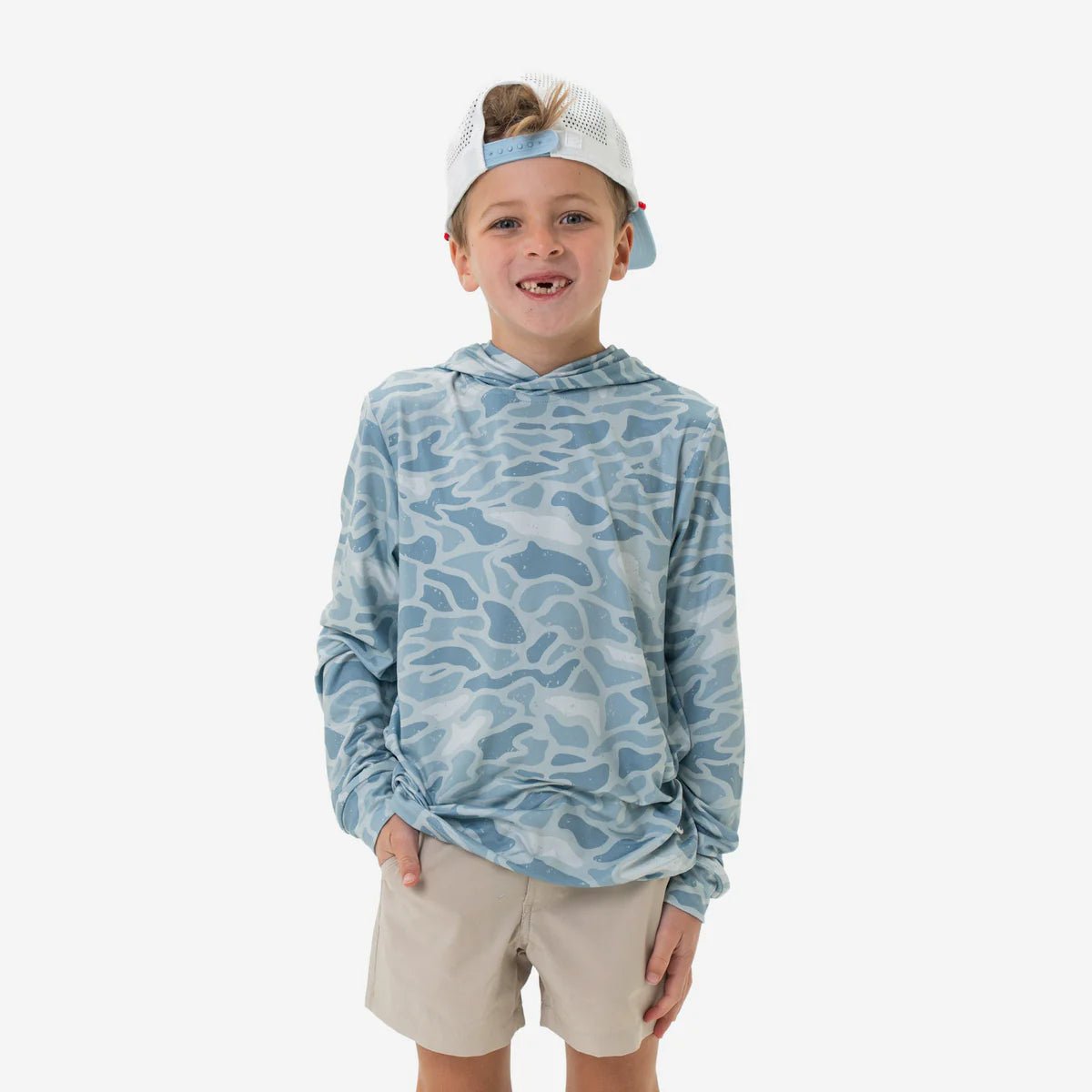 Youth Perf. Hoodie Seaside Camo - Chatsworth Boutique
