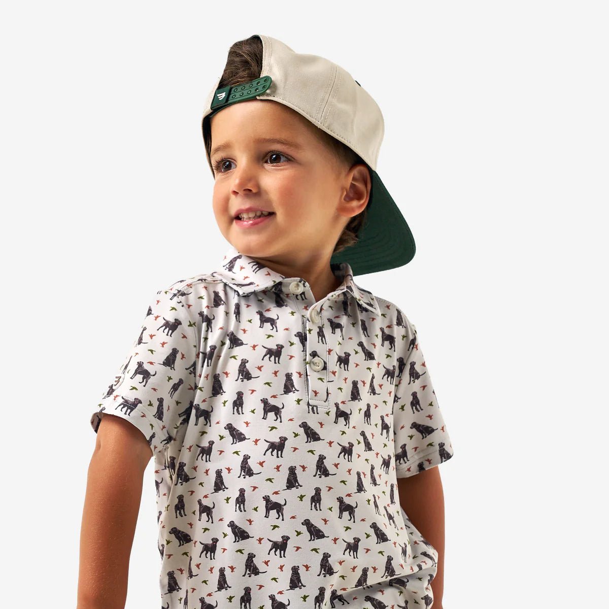Youth Perf. Polo Ducks & Dogs - Chatsworth Boutique