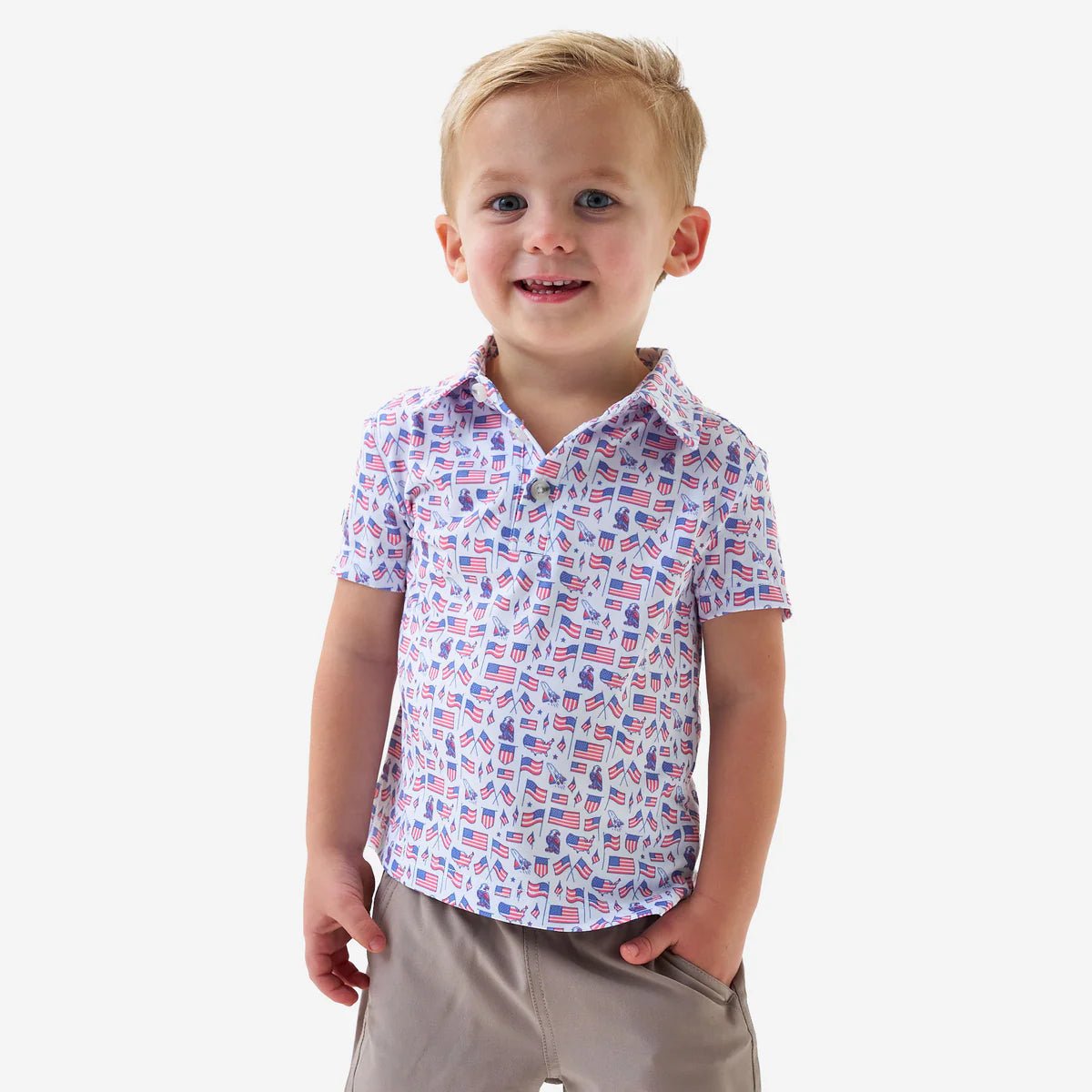 Youth Perf. Polo Old Glory - Chatsworth Boutique